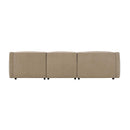 Veata 127" Sectional Sofa, Light Brown Suede Acme