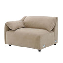 Veata 127" Sectional Sofa, Light Brown Suede Acme
