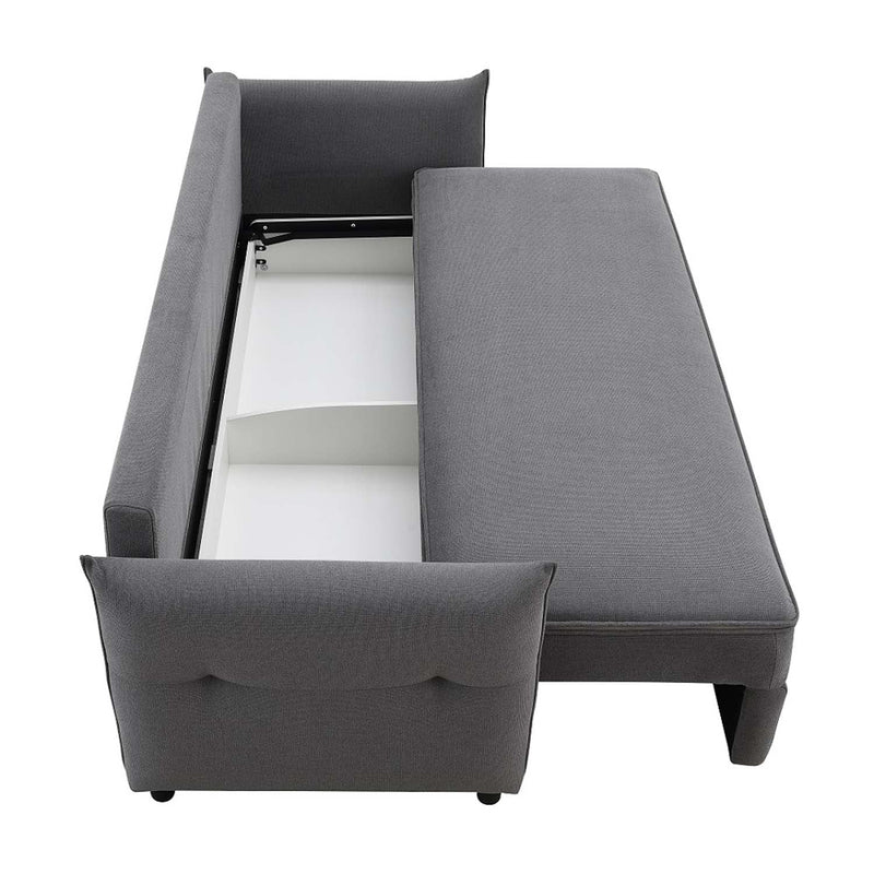 Irina 87.8" Sleeper Sofa, Gray Fabric Acme