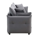 Irina 87.8" Sleeper Sofa, Gray Fabric Acme