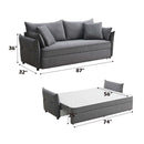 Irina 87.8" Sleeper Sofa, Gray Fabric Acme