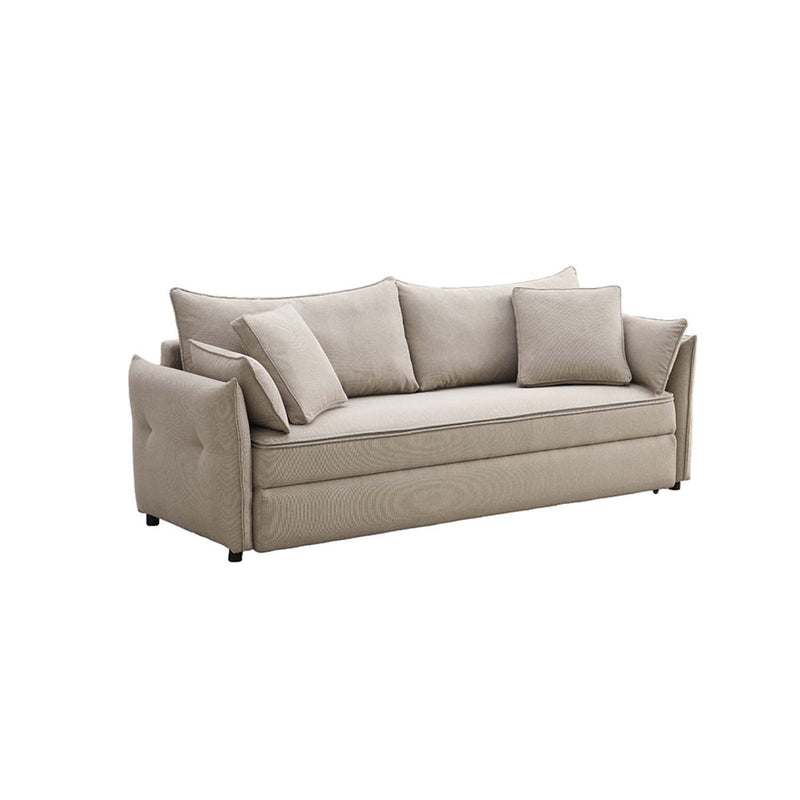 Irina 87.8" Sleeper Sofa, Beige Fabric Acme