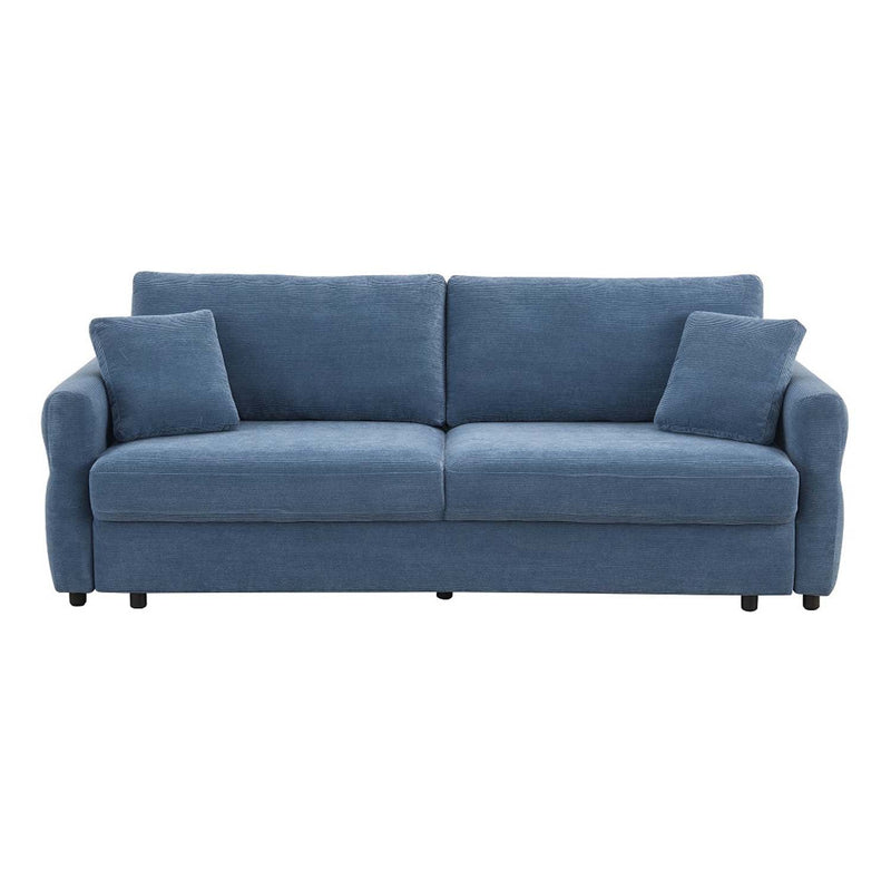Haran 92" Sleeper Sofa, Blue Fabric Acme