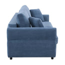 Haran 92" Sleeper Sofa, Blue Fabric Acme