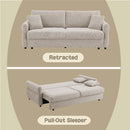 Haran 92" Sleeper Sofa, Beige Fabric Acme