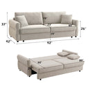 Haran 92" Sleeper Sofa, Beige Fabric Acme