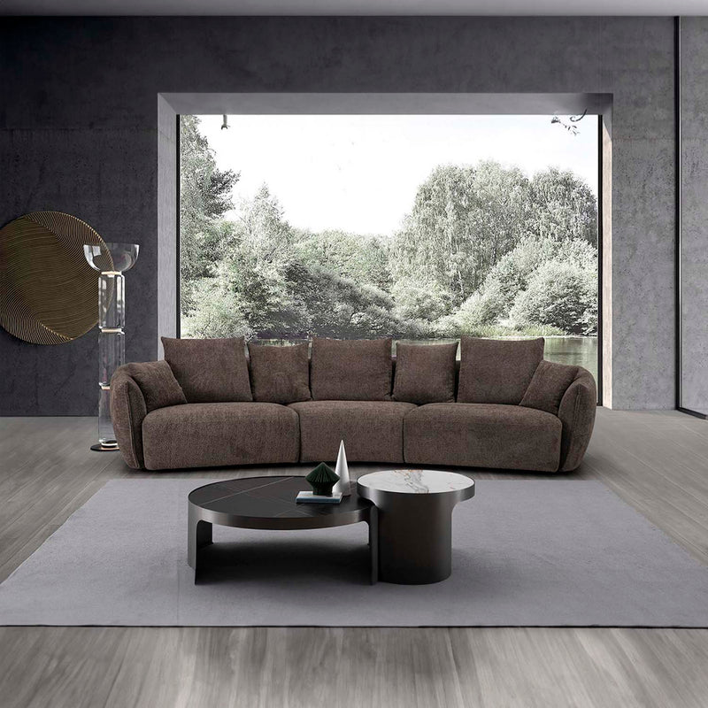 Bash 145" Sofa w/7 Pillows, Macca Anthology Boucle Acme