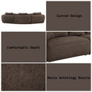 Bash 145" Sofa w/7 Pillows, Macca Anthology Boucle Acme