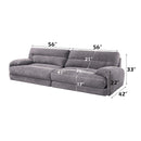 Cadenza 114" Sofa, Gray Corduroy Acme