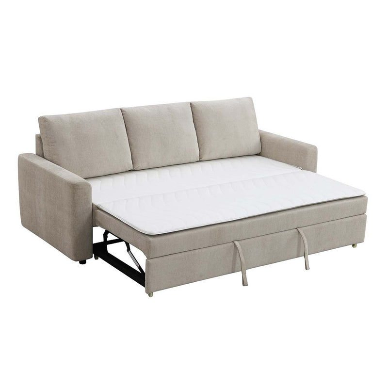 Leira 89" Sleeper Sofa, Beige Linen Acme