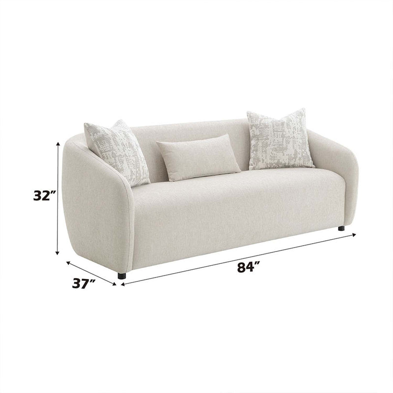 Etienne 84" Sofa w/3 Pillows, Beige Linen Acme