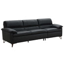 Eilene 109" Sofa, Black Top Grain Leather Acme