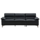 Eilene 109" Sofa, Black Top Grain Leather Acme