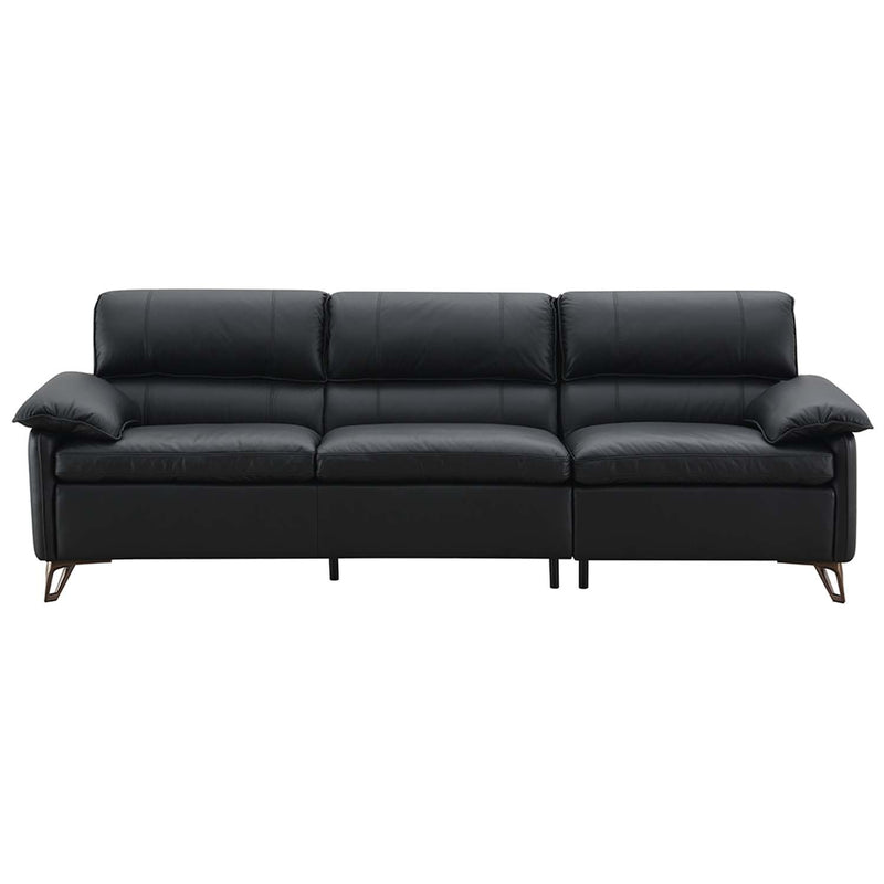 Eilene 109" Sofa, Black Top Grain Leather Acme