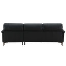 Eilene 109" Sofa, Black Top Grain Leather Acme