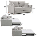 Oran 69" Sleeper Sofa, Gray Chenille Acme
