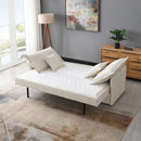 Elisea 85" Sleeper Sofa, Beige Fabirc Acme