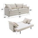 Elisea 85" Sleeper Sofa, Beige Fabirc Acme