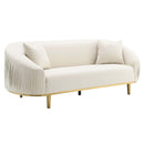 Martina 89" Sofa w/2 Pillows, Ivory Velvet Acme