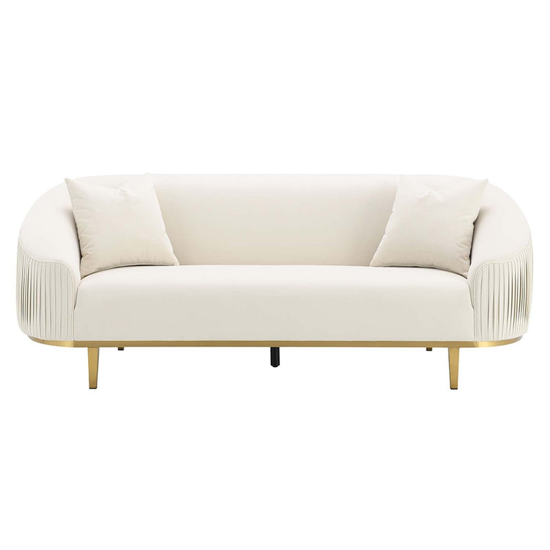 Martina 89" Sofa w/2 Pillows, Ivory Velvet Acme