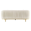 Martina 89" Sofa w/2 Pillows, Ivory Velvet Acme