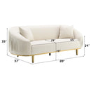 Martina 89" Sofa w/2 Pillows, Ivory Velvet Acme