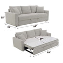 Connie 89" Sleeper Sofa, Beige Boucle Acme