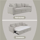 Connie 89" Sleeper Sofa, Beige Boucle Acme