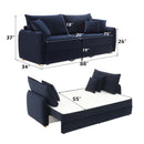 Irina 88" Sleeper Sofa, Blue Velvet Acme
