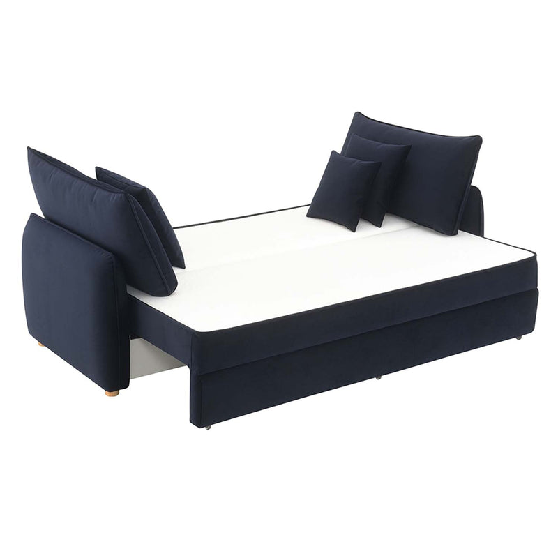 Irina 88" Sleeper Sofa, Blue Velvet Acme