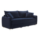 Irina 88" Sleeper Sofa, Blue Velvet Acme