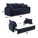 Irina 88" Sleeper Sofa, Blue Velvet Acme