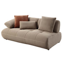Carrick 121" Sectional Sofa w/6 Pillows, Beige Sandwich Mesh Fabric Acme