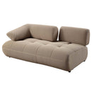 Carrick 121" Sectional Sofa w/6 Pillows, Beige Sandwich Mesh Fabric Acme