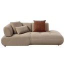Carrick 121" Sectional Sofa w/6 Pillows, Beige Sandwich Mesh Fabric Acme