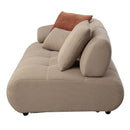 Carrick 121" Sectional Sofa w/6 Pillows, Beige Sandwich Mesh Fabric Acme