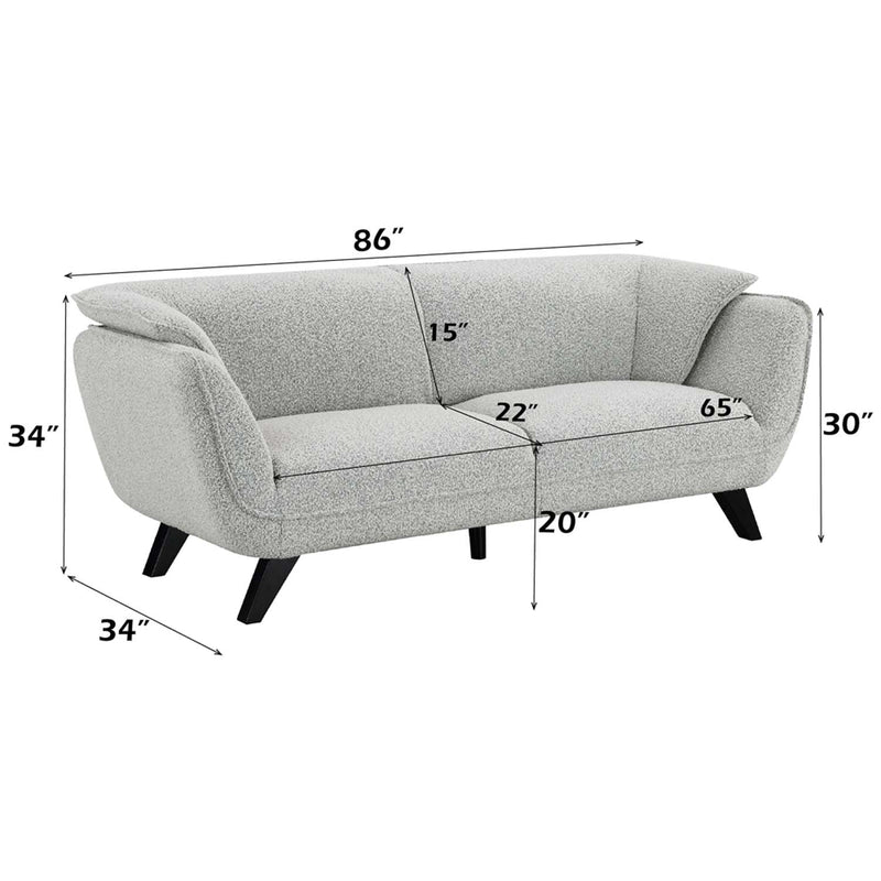 Nayeli 86" Sofa, Light Gray Boucle Acme