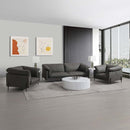 Tadi 97" Sofa, Black Top Grain Leather Acme