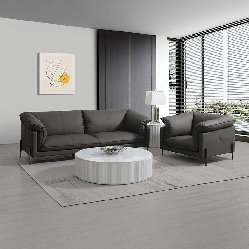 Tadi 97" Sofa, Black Top Grain Leather Acme
