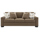 Darya 89" Sofa w/4 Pillows, Brown Suede Fabric Acme