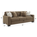 Darya 89" Sofa w/4 Pillows, Brown Suede Fabric Acme