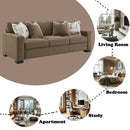 Darya 89" Sofa w/4 Pillows, Brown Suede Fabric Acme