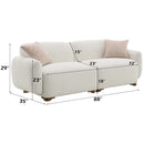 Darius 88" Sofa w/2 Pillows, Beige Boucle Acme