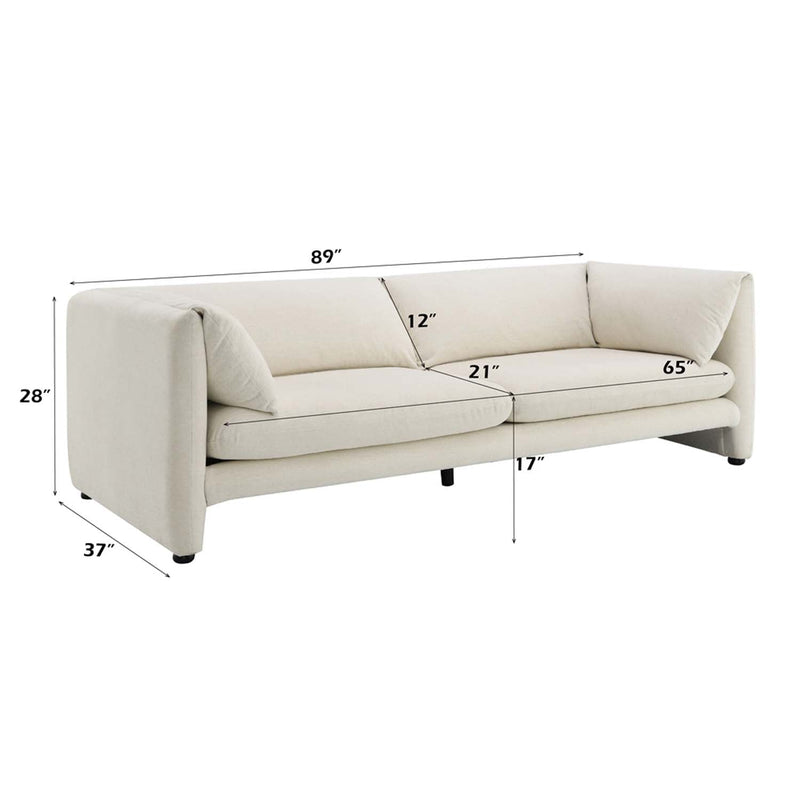 Jaeda 89" Sofa, Beige Linen Acme