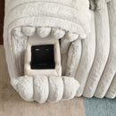 Emmy Power Motion Sectional Sofa, Orange Chenille Acme