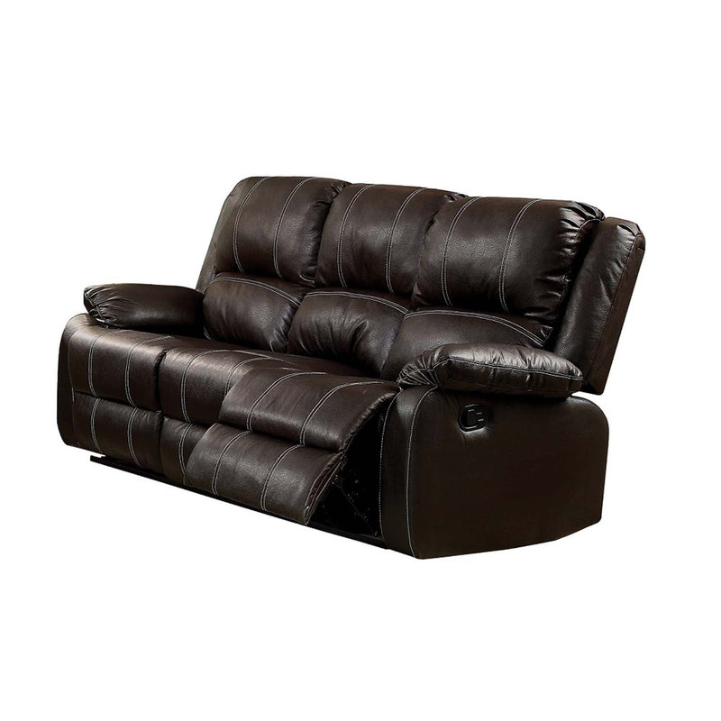Zuriel 78" Motion Sofa, Red Faux Leather Acme