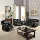 Zuriel 78" Motion Sofa, Black Faux Leather Acme