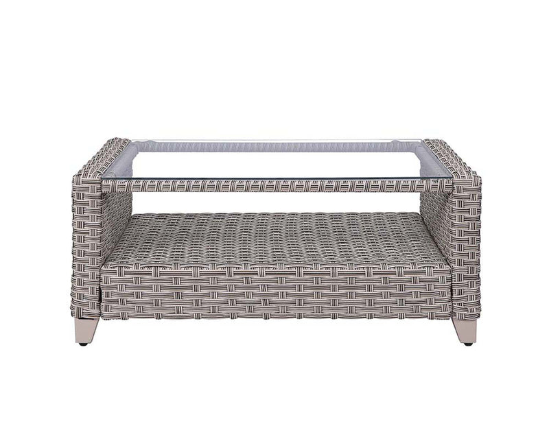 Greeley 4PC Pack Patio Sofa Set 77" , Gray Fabric & Gray Finish Acme