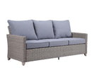 Greeley 4PC Pack Patio Sofa Set 77" , Gray Fabric & Gray Finish Acme