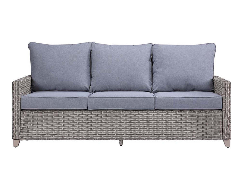 Greeley 4PC Pack Patio Sofa Set 77" , Gray Fabric & Gray Finish Acme